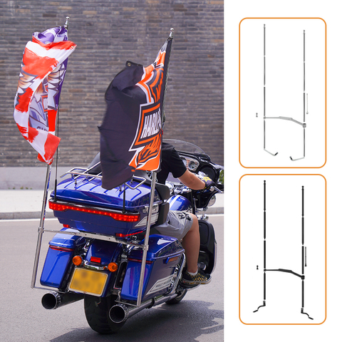 Touring Double side flagpoles