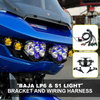 Baja LP6 Headlight and S1 Wiring Harness and Bracket