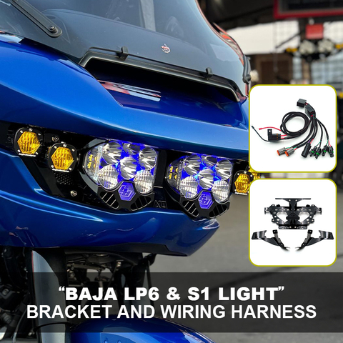 Baja LP6 Headlight and S1 Wiring Harness and Bracket