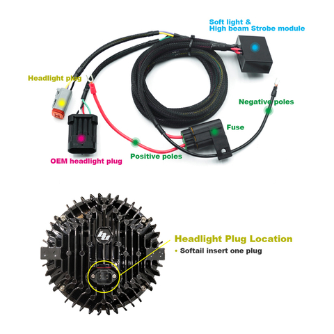 Baja LP6 Wiring Harnessfor and Bracket For 2018-UP Fat Bob